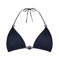 EVA BEADS BIKINI TOP IN CAVIAR
