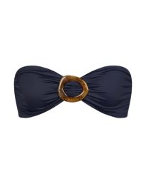 KATE BUCKLE BIKINI TOP IN CAVIAR
